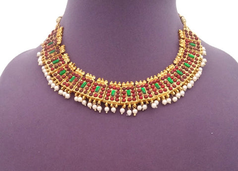 Kuchipudi Bharatanatyam Short Necklace - SN2219