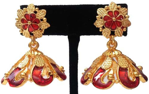 Kerala Style Palakka Earrings - EJK2603R