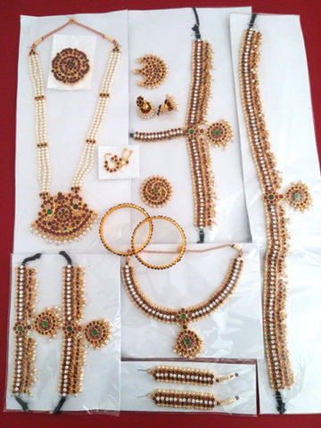 13pc Dance Jewelry Set Kuchipudi Bhartanatyam KMPSET502