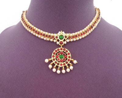 Kuchipudi Bharatanatyam Short Necklace - SN2206