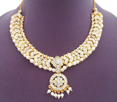 Grt white sales stone necklace