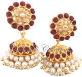 Kempu Pearl Lightweight Jhumki - JMK2501