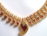Red Enamel Kerala Pallak Set Indian Classical Dance-KRL702R