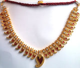 Red Enamel Kerala Pallak Set Indian Classical Dance-KRL702R
