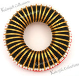 Hard hair ring Pearls & Gold Lace