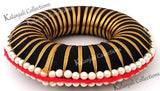 Hard hair ring Pearls & Gold Lace