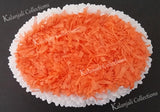 Plastic White and Orange Oval Flower Band
