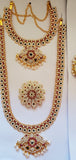 Multi Color Stones Mango Dance Jewelry Set Kuchipudi Bharatanatyam STNSET819