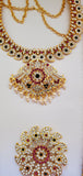 Multi Color Stones Mango Dance Jewelry Set Kuchipudi Bharatanatyam STNSET819