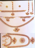 Multi Color Stones Mango Dance Jewelry Set Kuchipudi Bharatanatyam STNSET819