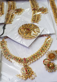 Multi Color Stones Dance Jewelry Set for Kuchipudi Bharatanatyam STNSET808