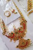 Multi Color Stones Dance Jewelry Set for Kuchipudi Bharatanatyam STNSET808