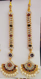 Multi Color Stones Mango Dance Jewelry Set Kuchipudi Bharatanatyam STNSET819