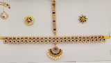 Multi Color Stones Mango Dance Jewelry Set Kuchipudi Bharatanatyam STNSET819