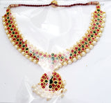 Multi Color Stones Dance Jewelry Set Kuchipudi Bharatanatyam STNSET818