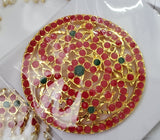 Multi Color Stones Dance Jewelry Set Kuchipudi Bharatanatyam STNSET818