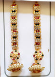 Multi Color Stones Dance Jewelry Set Kuchipudi Bharatanatyam STNSET812