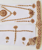 White and Maroon Stones Dance Jewelry Set for Kuchipudi Bharatanatyam STNSET821