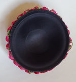 Hair Bun Decorated with mini Roses and Pearls