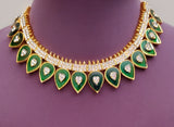 Kerala Green Enamel Palakka Short Haaram - SN2244 - SN2243