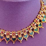 Kerala Green Enamel Palakka Short Haaram - SN2244 - SN2242