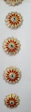 Multi Color Stones Flower Jada Billa 9 Piece
