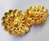 Multi Color Stones Flower Jada Billa 9 Piece