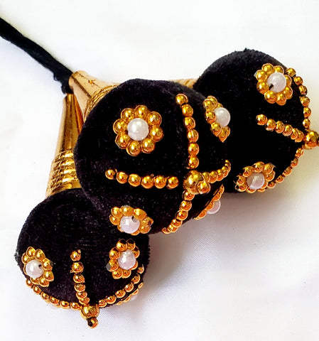 Fancy Jada Gantalu Kunjalam Gold beads - KUPPUF12