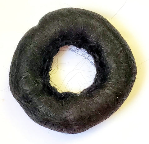 Plain Black Hair Donut Bun