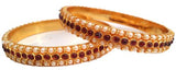 Kempu and Pearls Bangles