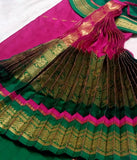 Bharatanatyam Dress Deep Pink Dark Green