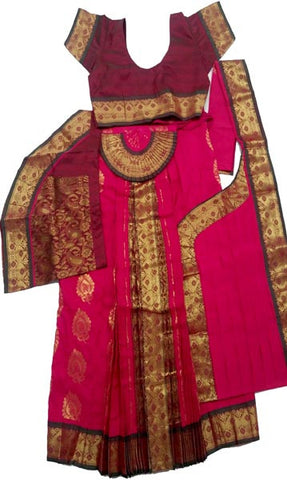 Bharatanatyam Skirt Dress Hot Pink Maroon