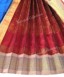 Readymade Kuchipudi Costume - Blue & Red