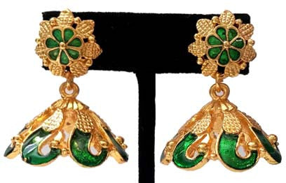 Kerala Style Palakka Earrings - EJK2603G