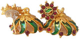 Green Enamel Jhumki Earrings EJK2605G
