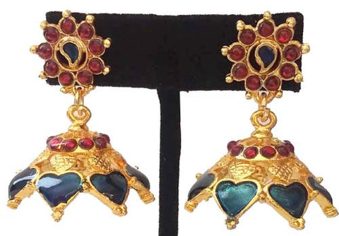 Kerala Style Palakka Earrings - EJK2606B