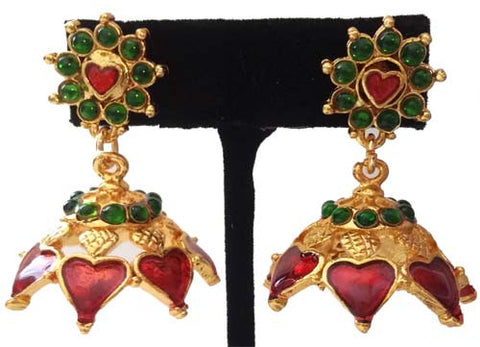 Kerala Style Palakka Earrings - EJK2606R