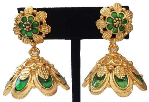 Kerala Style Palakka Earrings - EJK2608G