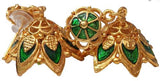 Green Enamel Jhumki Earrings - EJK2610G