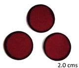 Black Outline Round Maroon Bindi - All sizes