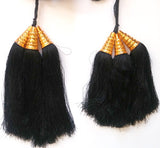 Plain Black Thread Fancy Kunjalam