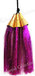 Metalic Shining Fancy Kunjalam - Fuschia Pink