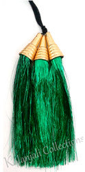 Metalic Shining Fancy Kunjalam -  Dark Green