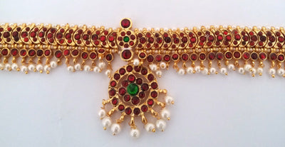 Temple Design Kempu Waist Belt - Oddiyannam