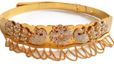 Peacock Design White Stone Waist Belt