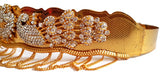 Peacock Design White Stone Waist Belt