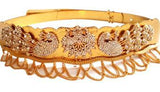 Peacock Design White Stone Waist Belt