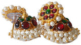 Lightweight Pearl Kempu Jhumki Earrings-JMK2505