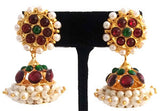 Lightweight Pearl Kempu Jhumki Earrings-JMK2505