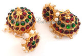 Pearl Kempu Jhumki Earrings Lightweight - JMK2515